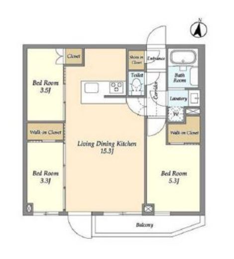 アジールコート練馬中村橋　418号室　間取り