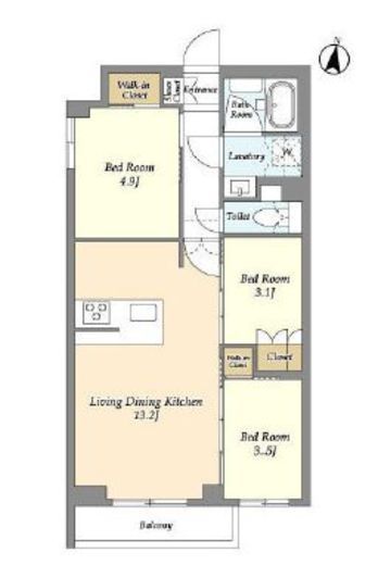 アジールコート練馬中村橋　419号室　間取り