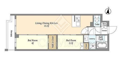 アジールコート練馬中村橋　203号室　間取り