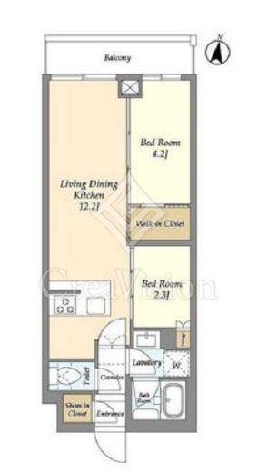 アジールコート練馬中村橋　410号室　間取り
