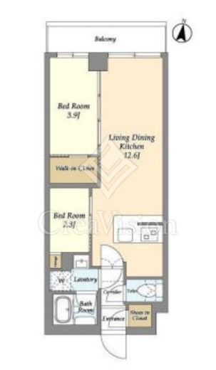 アジールコート練馬中村橋　407号室　間取り
