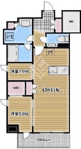 クレストコート東中野　1001号室　間取り