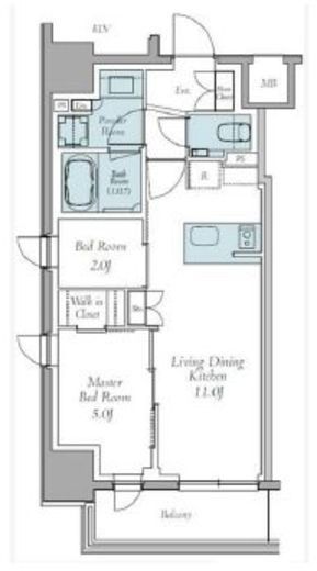 クレストコート東中野　301号室　間取り