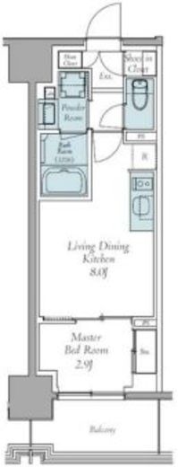 クレストコート東中野　403号室　間取り