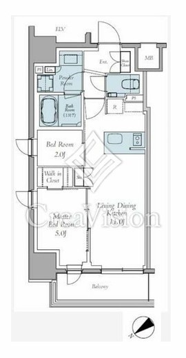 クレストコート東中野　501号室　間取り