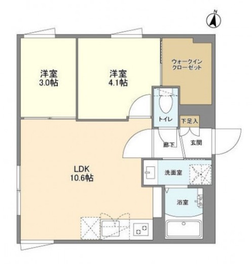ウェルスクエア方南町Ⅱ　102号室　間取り