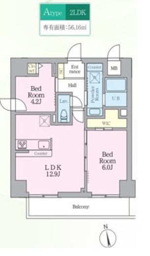 アルフィーネ桜上水　401号室　間取り