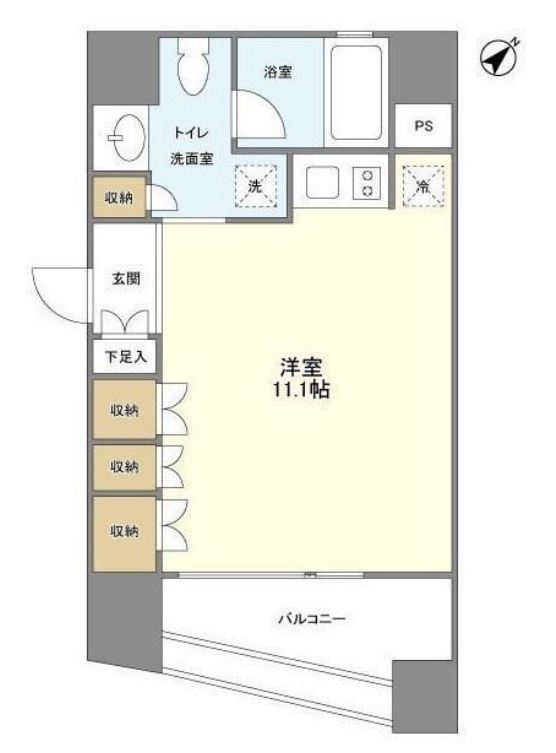 プラティーク新宿ＷＥＳＴ　602号室　間取り
