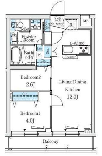 プライムブリス中野富士見町I　205号室　間取り
