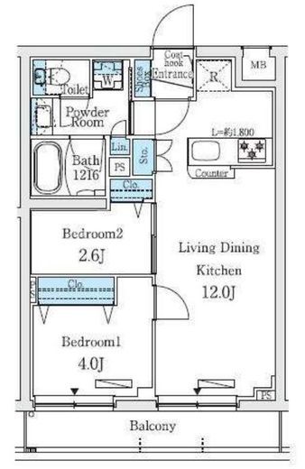 プライムブリス中野富士見町I　405号室　間取り