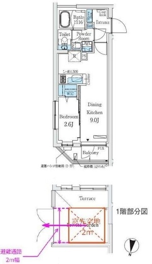 プライムブリス中野富士見町Ⅱ　203号室　間取り