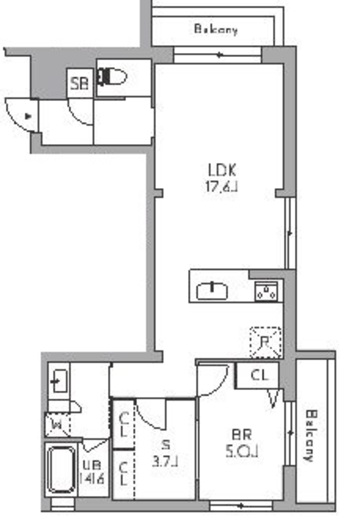グランデュオ荻窪2 (GranDuo Ogikubo2)　303号室　間取り