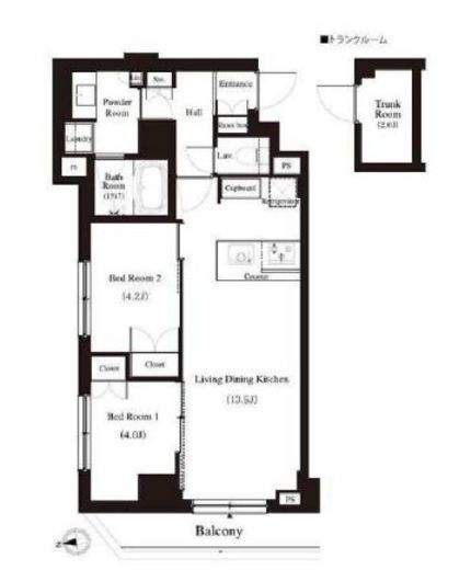 アーバンパーク江古田の森　405号室　間取り