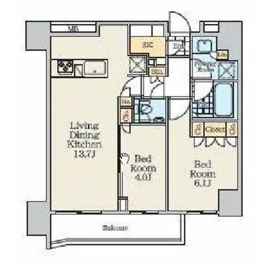 クレストコート中野富士見町　311号室　間取り