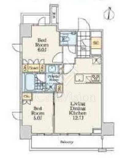 クレストコート中野富士見町　601号室　間取り