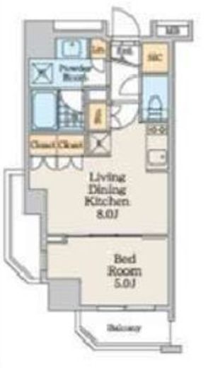 クレストコート中野富士見町　706号室　間取り