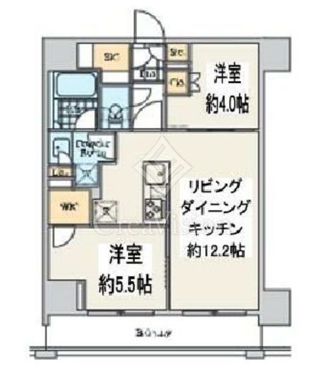 クレストコート中野富士見町　702号室　間取り