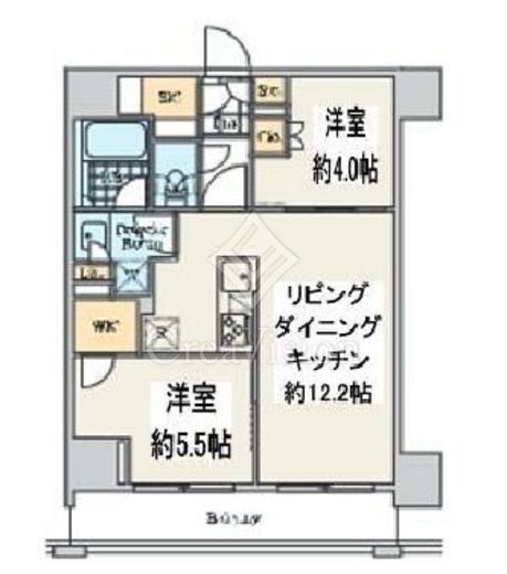 クレストコート中野富士見町　702号室　間取り