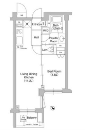 コンフォリア原宿　406号室　間取り