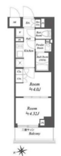 ブランシエスタ荻窪　204号室　間取り