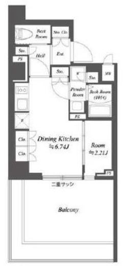 ブランシエスタ荻窪　206号室　間取り