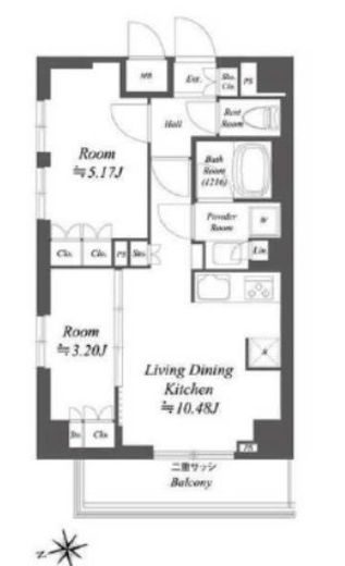 ブランシエスタ荻窪　207号室　間取り