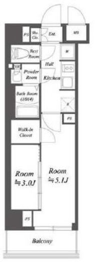ブランシエスタ荻窪　211号室　間取り