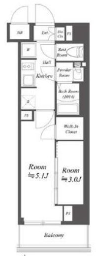 ブランシエスタ荻窪　308号室　間取り