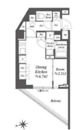 ブランシエスタ荻窪　406号室　間取り