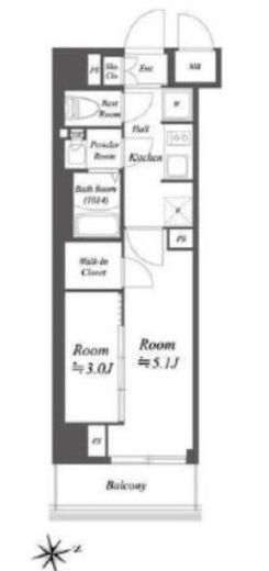ブランシエスタ荻窪　409号室　間取り