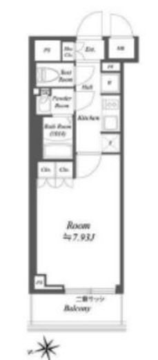 ブランシエスタ荻窪　703号室　間取り