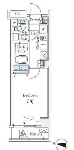 ラティエラ中野新井　201号室　間取り
