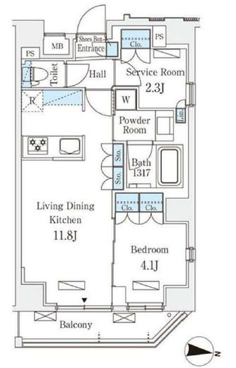 ラティエラ中野新井　303号室　間取り