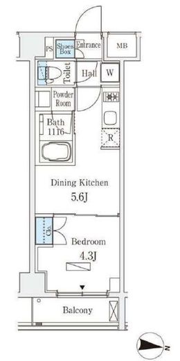 ラティエラ中野新井　307号室　間取り
