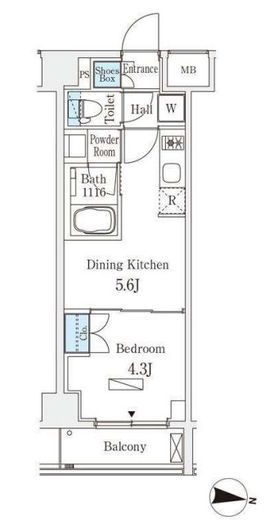 ラティエラ中野新井　605号室　間取り