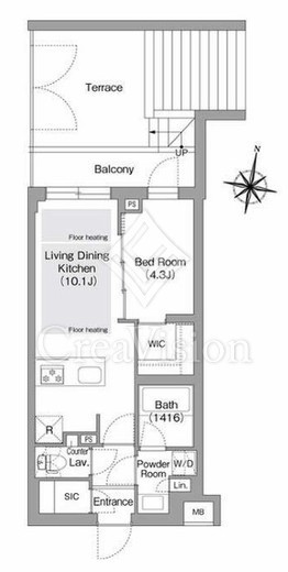 コンフォリア・リヴ東中野　105号室　間取り