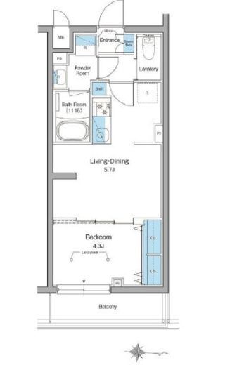 ルフォンリヴェント杉並永福　205号室　間取り