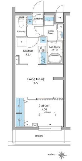 ルフォンリヴェント杉並永福　306号室　間取り