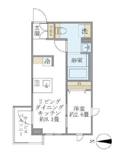 La Perla NAKANO (ラペルラ中野)　303号室　間取り