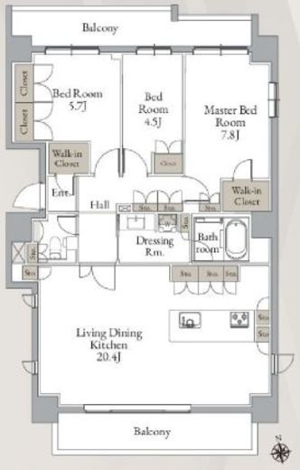 LiveCasa高円寺 (ライブカーサ高円寺)　701号室　間取り