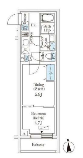 プラネソシエプラス桜台　211号室　間取り