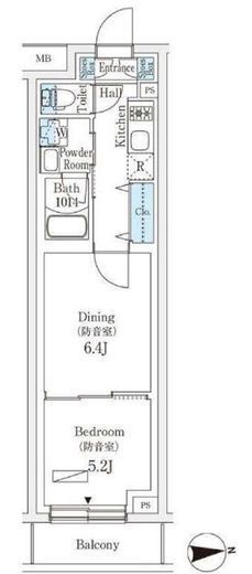 プラネソシエプラス桜台　203号室　間取り