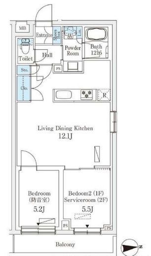 プラネソシエプラス桜台　205号室　間取り