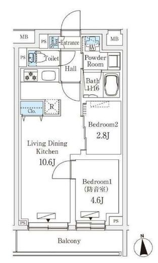 プラネソシエプラス桜台　209号室　間取り