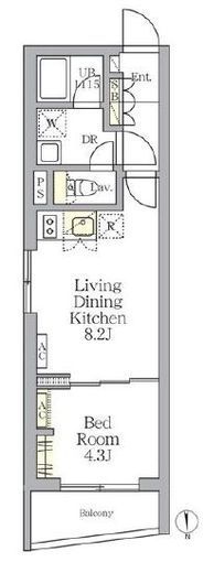 TKS中野新橋　101号室　間取り