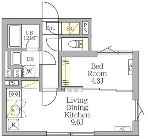 TKS中野新橋　402号室　間取り