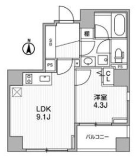 Lighthouse西新宿　701号室　間取り