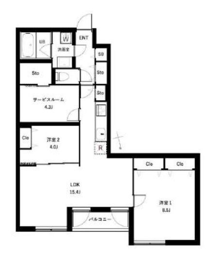 COEUR BLANC西荻窪　103号室　間取り
