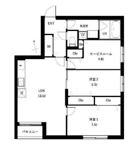 COEUR BLANC西荻窪　201号室　間取り