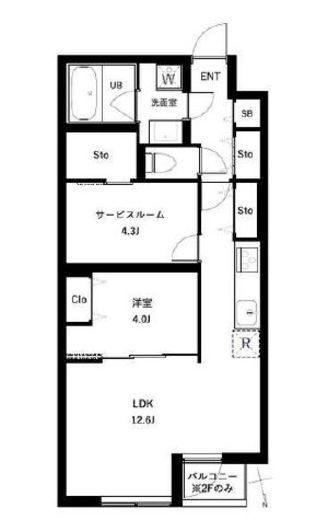 COEUR BLANC西荻窪　203号室　間取り